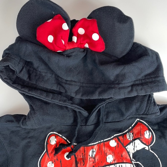Disney Minnie Mouse hoodies sweater attached with hoodie ears and bows - Picture 4 of 6